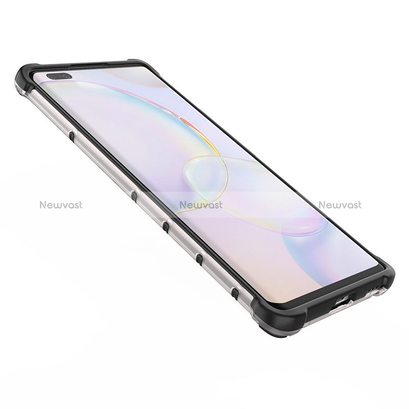 Silicone Transparent Frame Case Cover 360 Degrees AM1 for Huawei Honor 50 Pro 5G