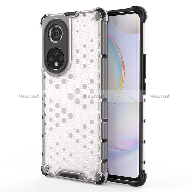 Silicone Transparent Frame Case Cover 360 Degrees AM1 for Huawei Honor 50 Pro 5G