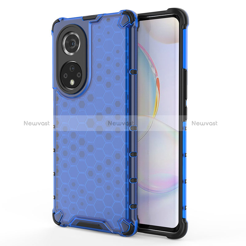 Silicone Transparent Frame Case Cover 360 Degrees AM1 for Huawei Honor 50 Pro 5G