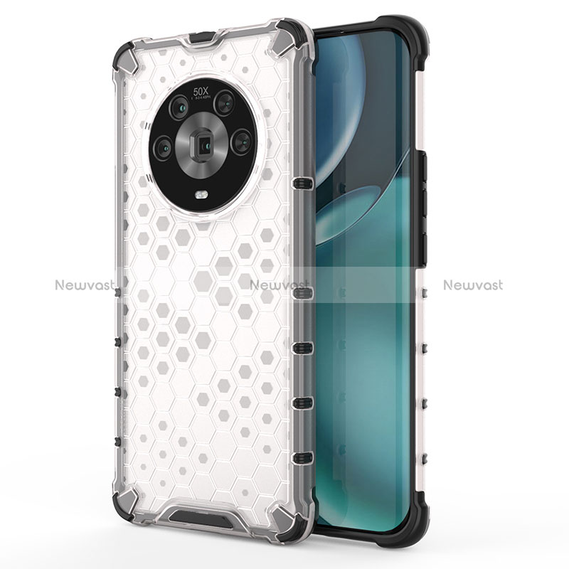 Silicone Transparent Frame Case Cover 360 Degrees AM1 for Huawei Honor Magic4 5G