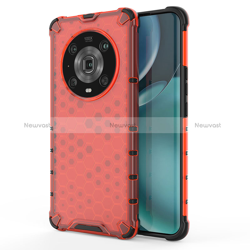 Silicone Transparent Frame Case Cover 360 Degrees AM1 for Huawei Honor Magic4 Pro 5G