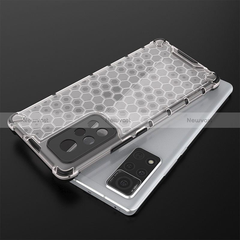 Silicone Transparent Frame Case Cover 360 Degrees AM1 for Huawei Honor V40 5G