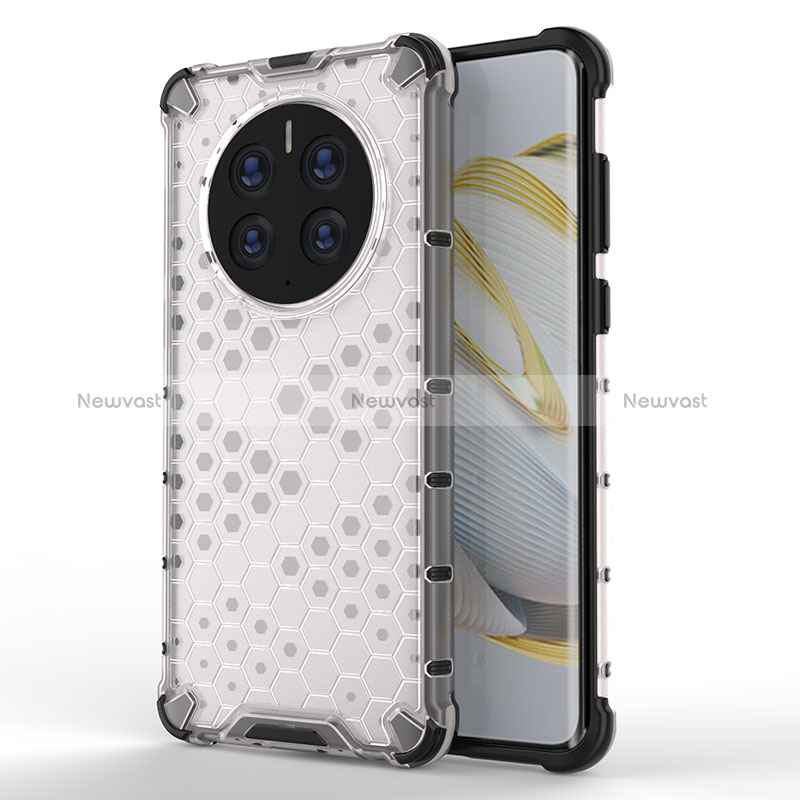 Silicone Transparent Frame Case Cover 360 Degrees AM1 for Huawei Mate 50 Pro