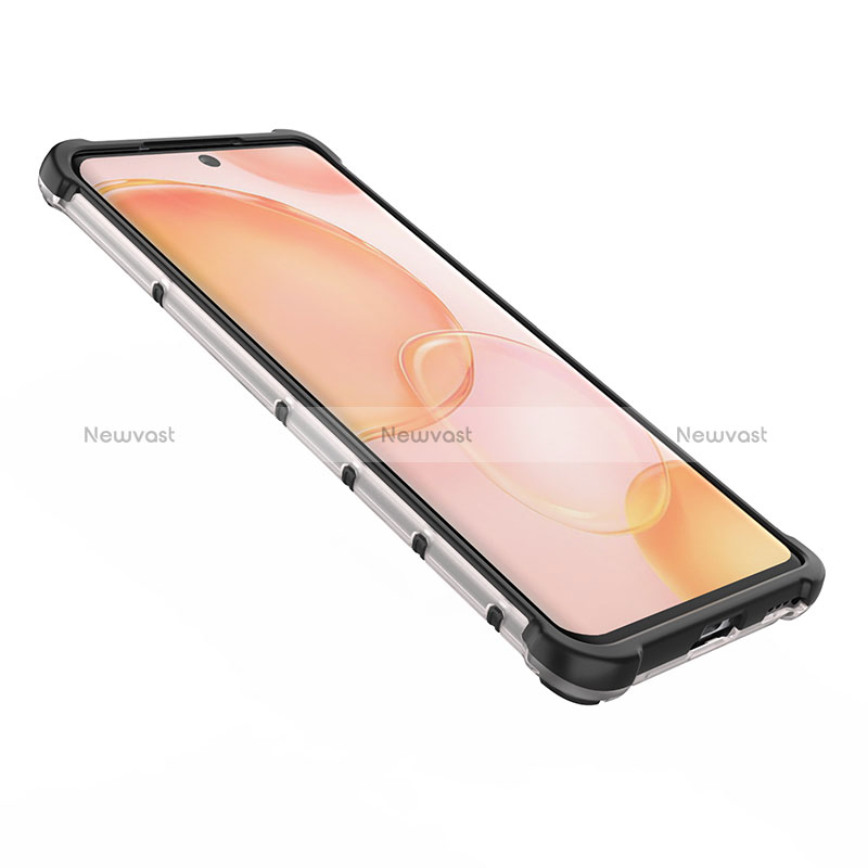 Silicone Transparent Frame Case Cover 360 Degrees AM1 for Huawei Nova 9