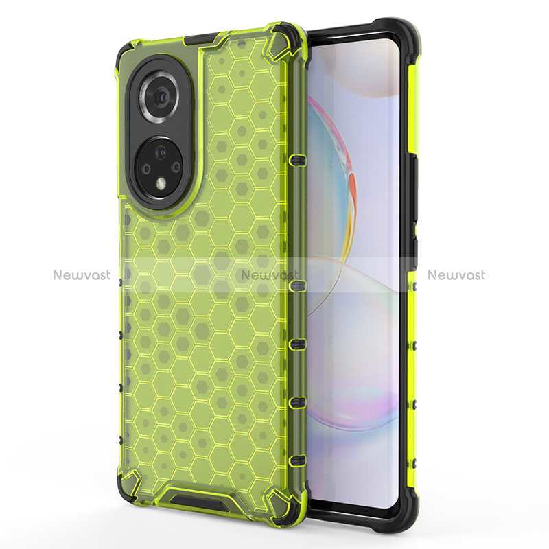 Silicone Transparent Frame Case Cover 360 Degrees AM1 for Huawei Nova 9 Pro Green