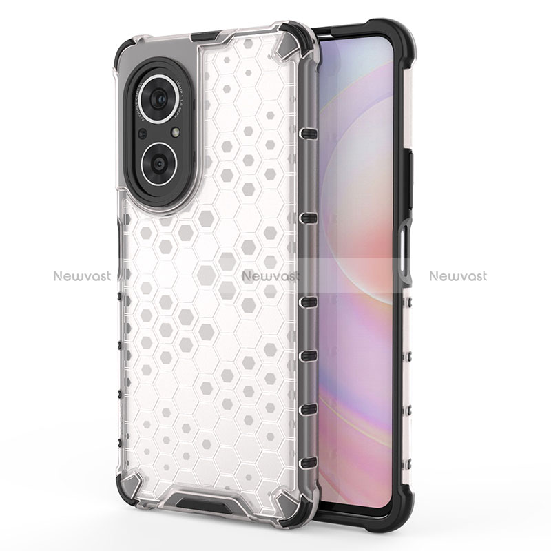 Silicone Transparent Frame Case Cover 360 Degrees AM1 for Huawei Nova 9 SE