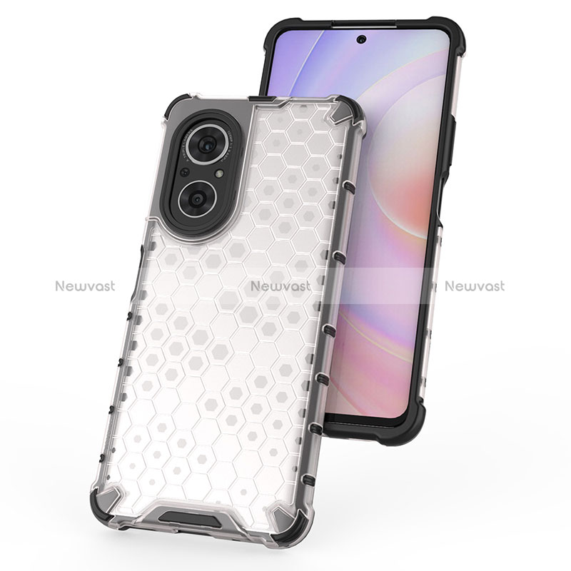 Silicone Transparent Frame Case Cover 360 Degrees AM1 for Huawei Nova 9 SE