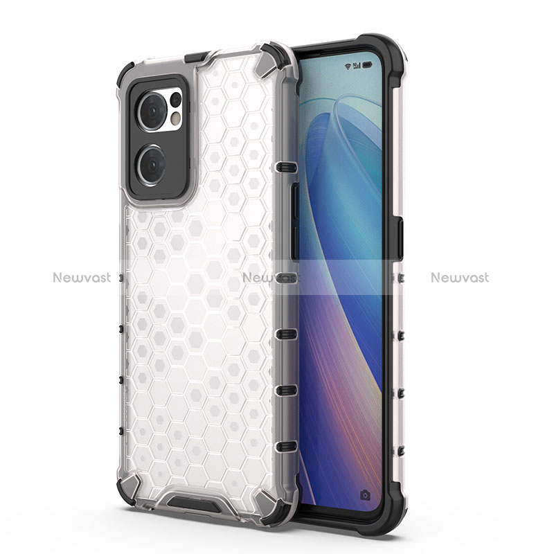 Silicone Transparent Frame Case Cover 360 Degrees AM1 for Oppo Find X5 Lite 5G