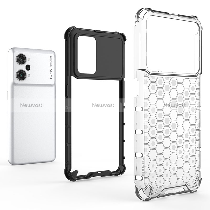 Silicone Transparent Frame Case Cover 360 Degrees AM1 for Oppo K10 Pro 5G