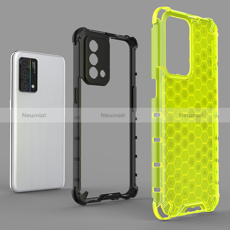 Silicone Transparent Frame Case Cover 360 Degrees AM1 for Oppo K9 5G