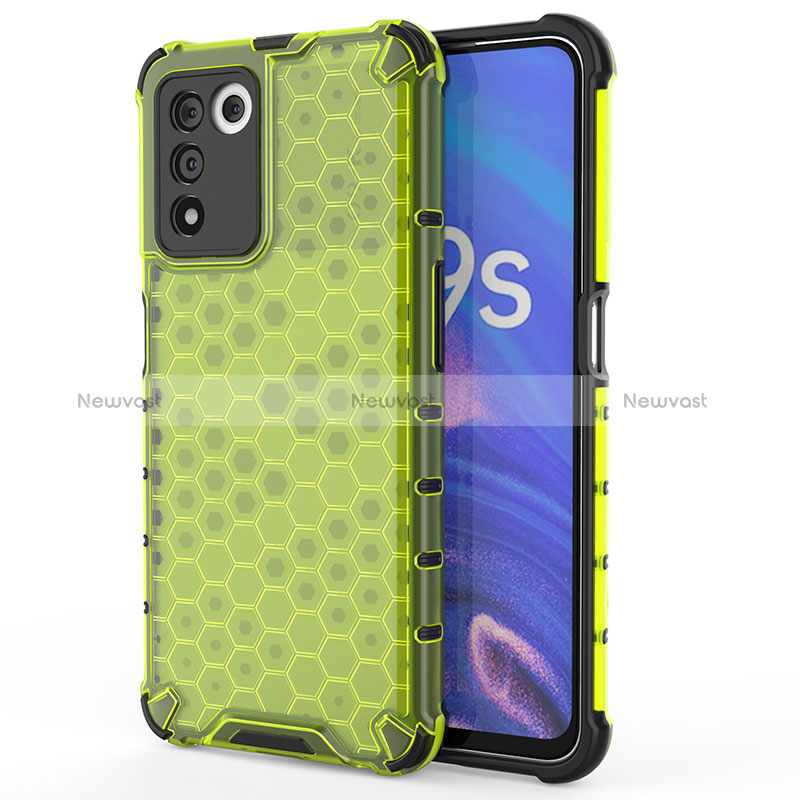 Silicone Transparent Frame Case Cover 360 Degrees AM1 for Oppo K9S 5G Green