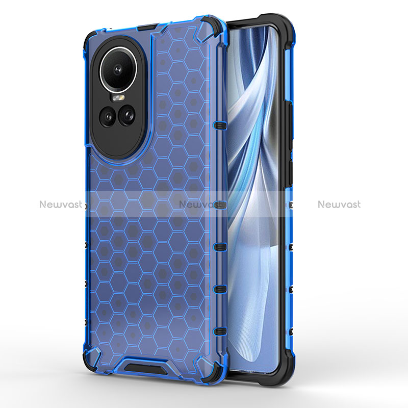 Silicone Transparent Frame Case Cover 360 Degrees AM1 for Oppo Reno10 5G