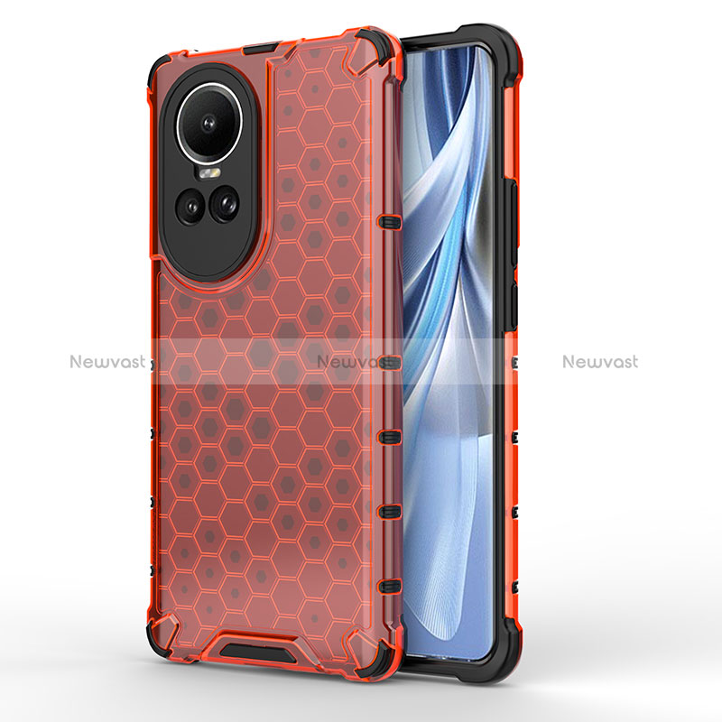 Silicone Transparent Frame Case Cover 360 Degrees AM1 for Oppo Reno10 5G