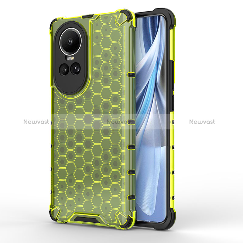 Silicone Transparent Frame Case Cover 360 Degrees AM1 for Oppo Reno10 Pro 5G