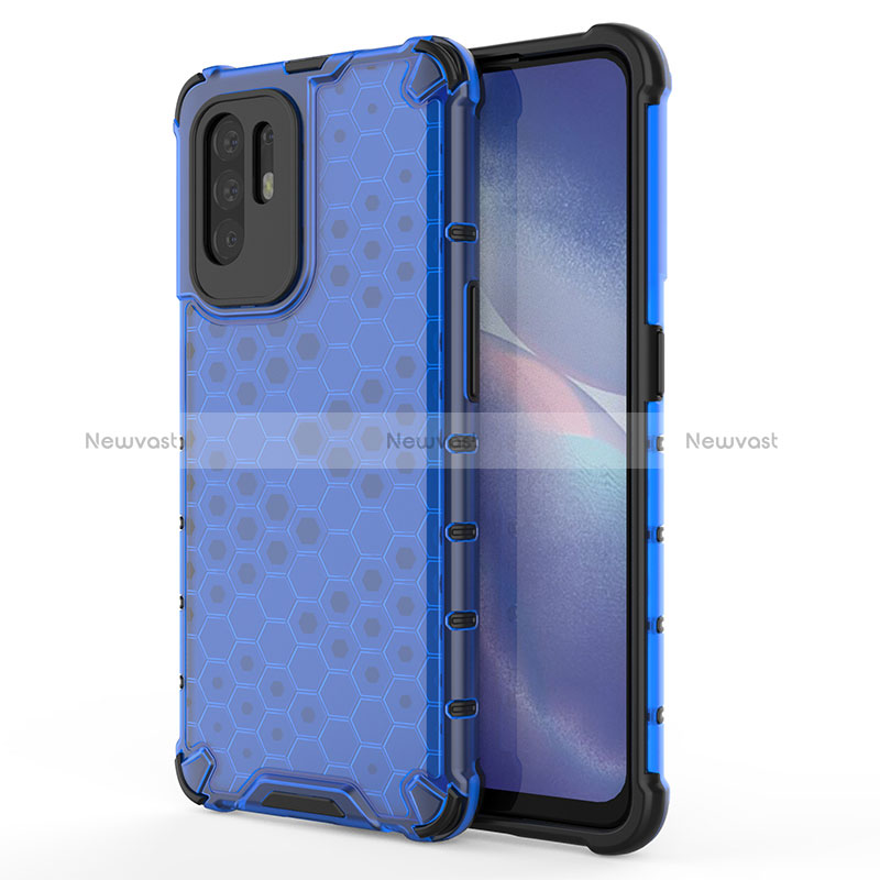 Silicone Transparent Frame Case Cover 360 Degrees AM1 for Oppo Reno5 Z 5G