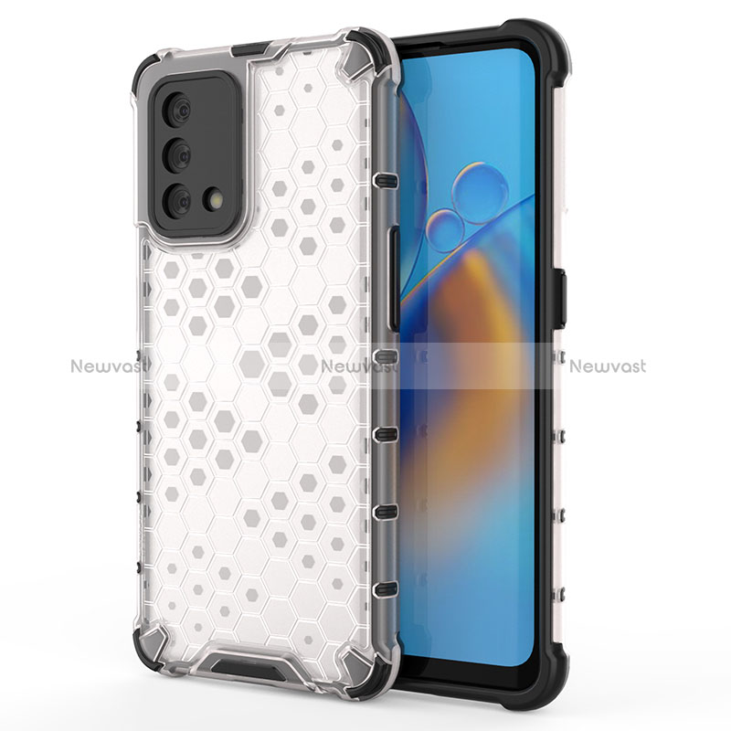 Silicone Transparent Frame Case Cover 360 Degrees AM1 for Oppo Reno6 Lite