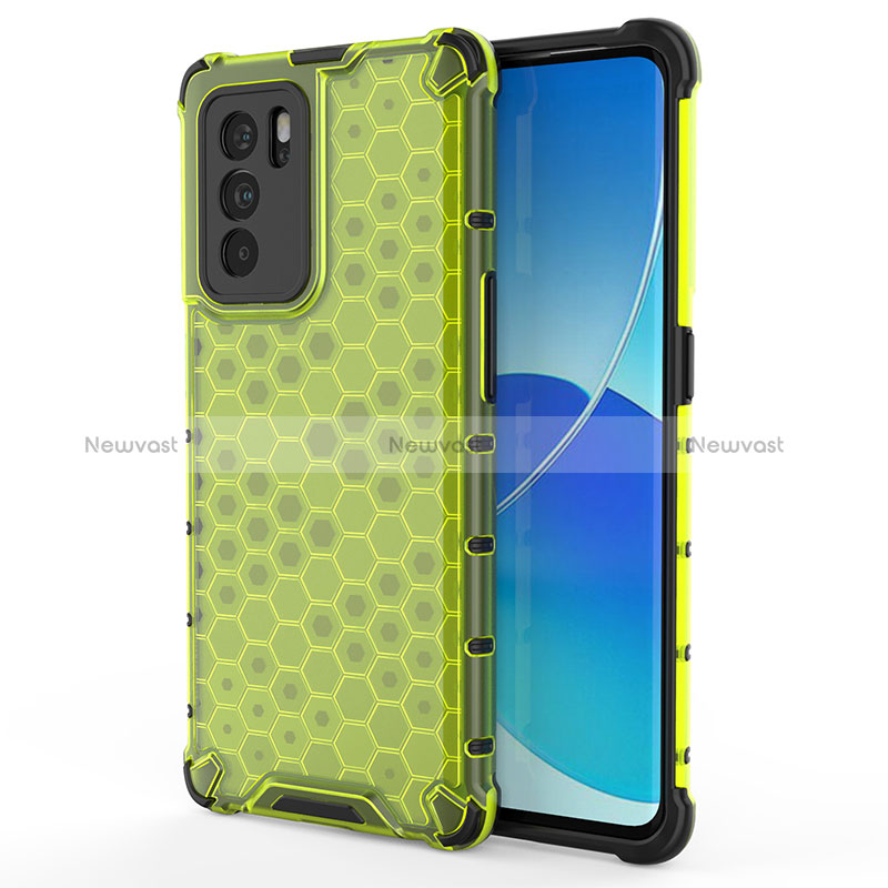 Silicone Transparent Frame Case Cover 360 Degrees AM1 for Oppo Reno6 Pro 5G India