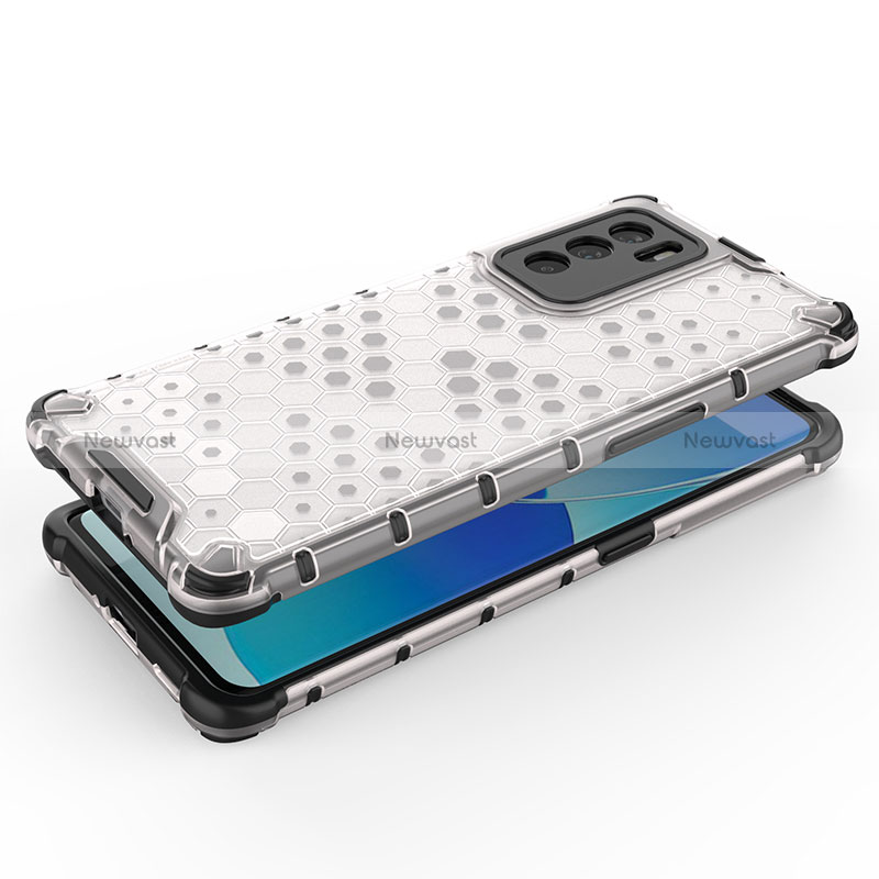 Silicone Transparent Frame Case Cover 360 Degrees AM1 for Oppo Reno6 Pro 5G India