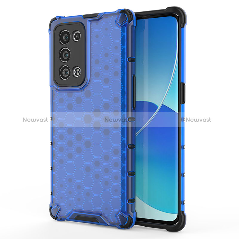 Silicone Transparent Frame Case Cover 360 Degrees AM1 for Oppo Reno6 Pro+ Plus 5G