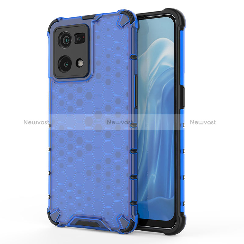 Silicone Transparent Frame Case Cover 360 Degrees AM1 for Oppo Reno8 4G