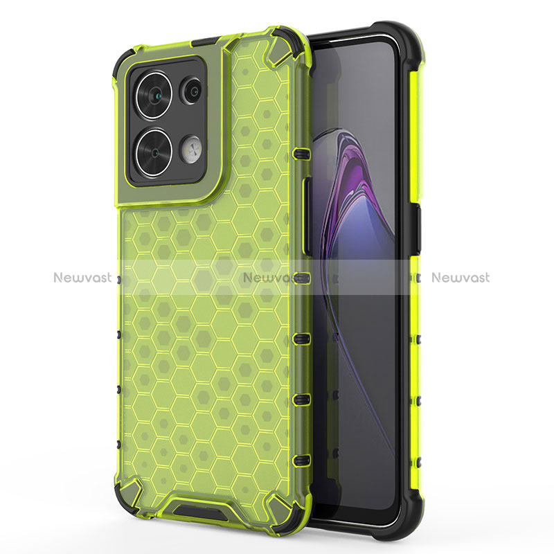 Silicone Transparent Frame Case Cover 360 Degrees AM1 for Oppo Reno8 5G