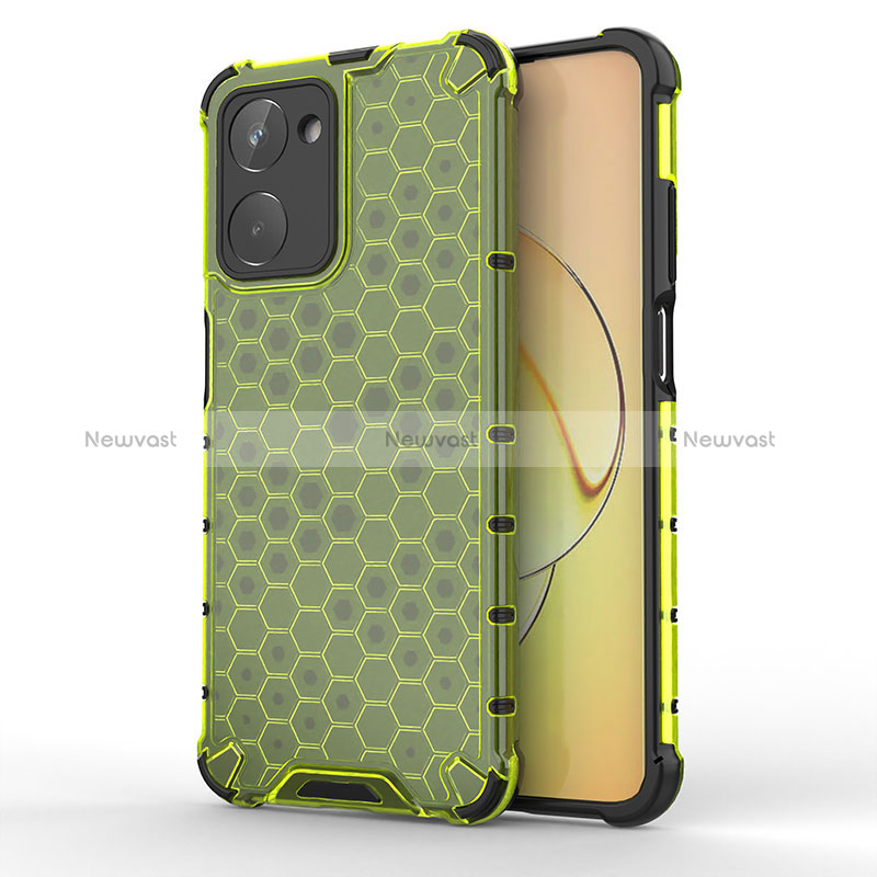 Silicone Transparent Frame Case Cover 360 Degrees AM1 for Realme 10 4G