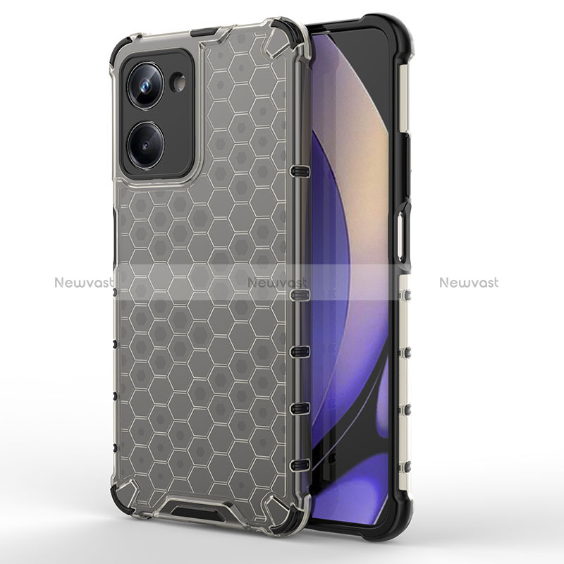 Silicone Transparent Frame Case Cover 360 Degrees AM1 for Realme 10 Pro 5G