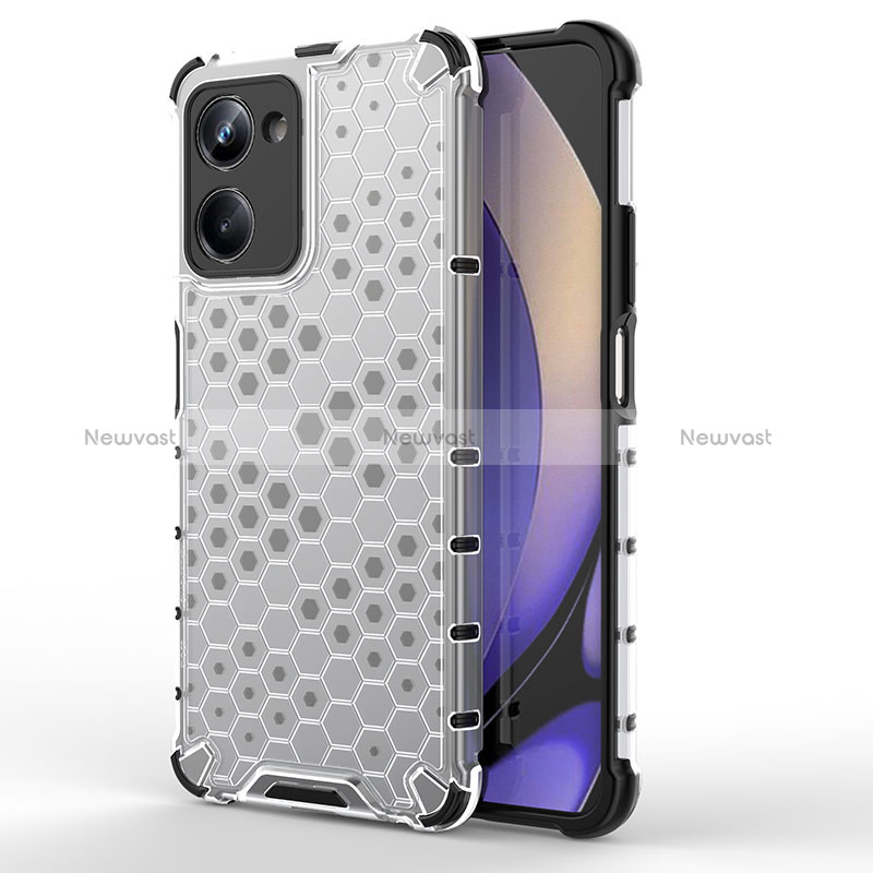 Silicone Transparent Frame Case Cover 360 Degrees AM1 for Realme 10 Pro 5G