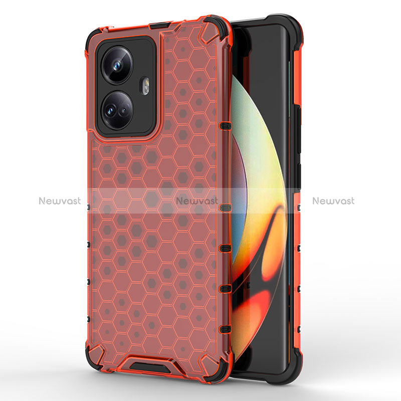 Silicone Transparent Frame Case Cover 360 Degrees AM1 for Realme 10 Pro+ Plus 5G