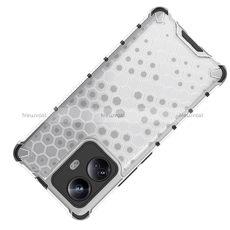 Silicone Transparent Frame Case Cover 360 Degrees AM1 for Realme 10 Pro+ Plus 5G