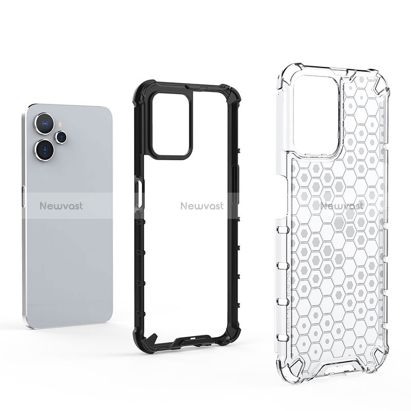 Silicone Transparent Frame Case Cover 360 Degrees AM1 for Realme 10T 5G