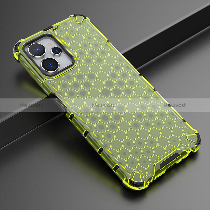 Silicone Transparent Frame Case Cover 360 Degrees AM1 for Realme 10T 5G Green