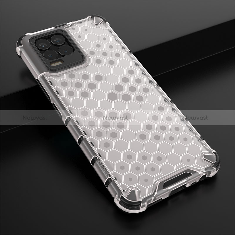 Silicone Transparent Frame Case Cover 360 Degrees AM1 for Realme 8 4G