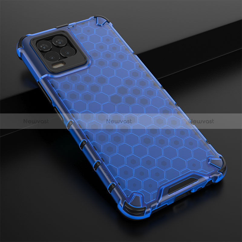 Silicone Transparent Frame Case Cover 360 Degrees AM1 for Realme 8 4G