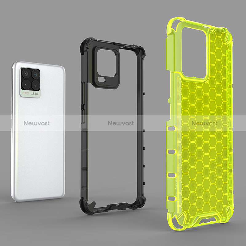 Silicone Transparent Frame Case Cover 360 Degrees AM1 for Realme 8 4G