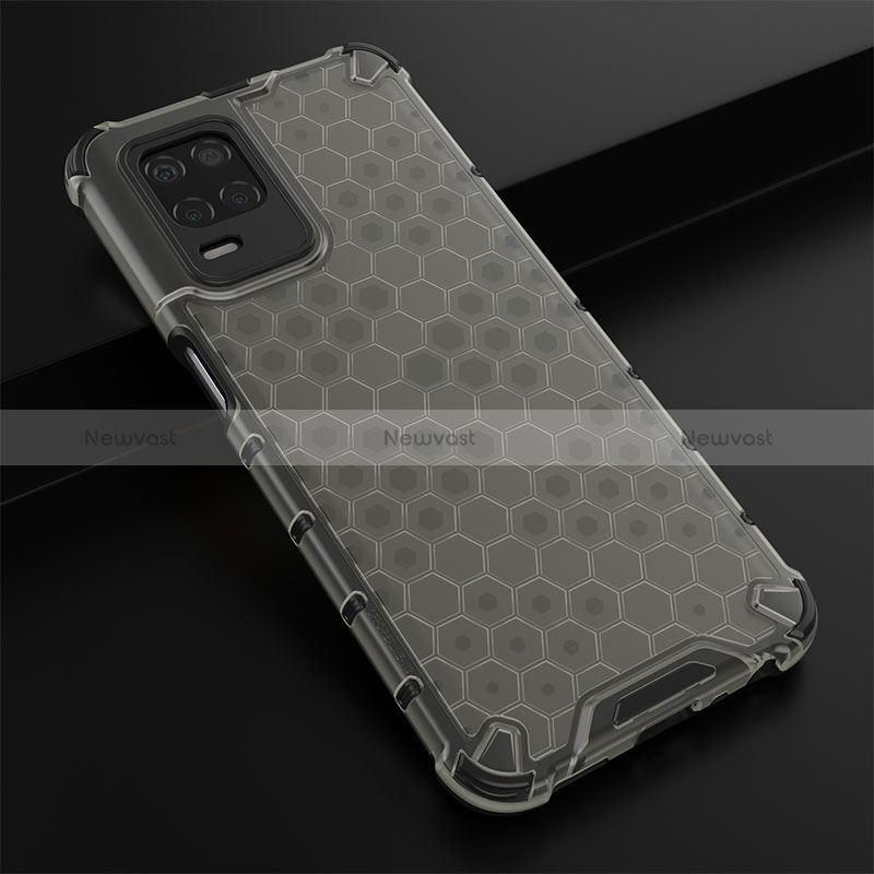 Silicone Transparent Frame Case Cover 360 Degrees AM1 for Realme 8 5G