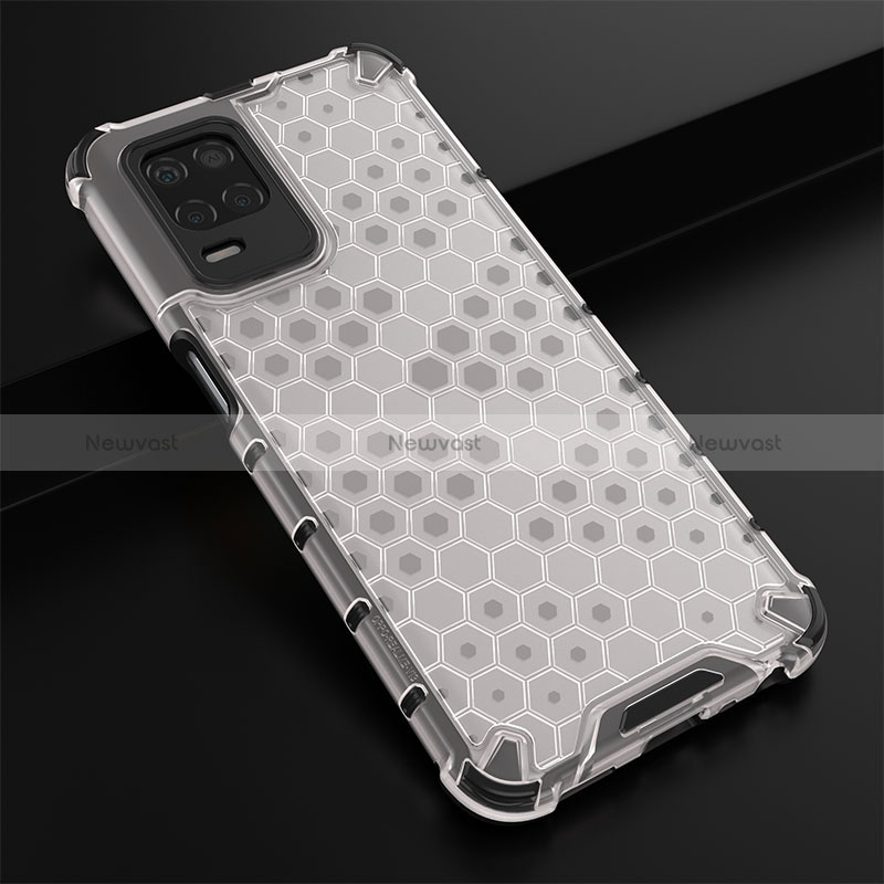 Silicone Transparent Frame Case Cover 360 Degrees AM1 for Realme 8 5G