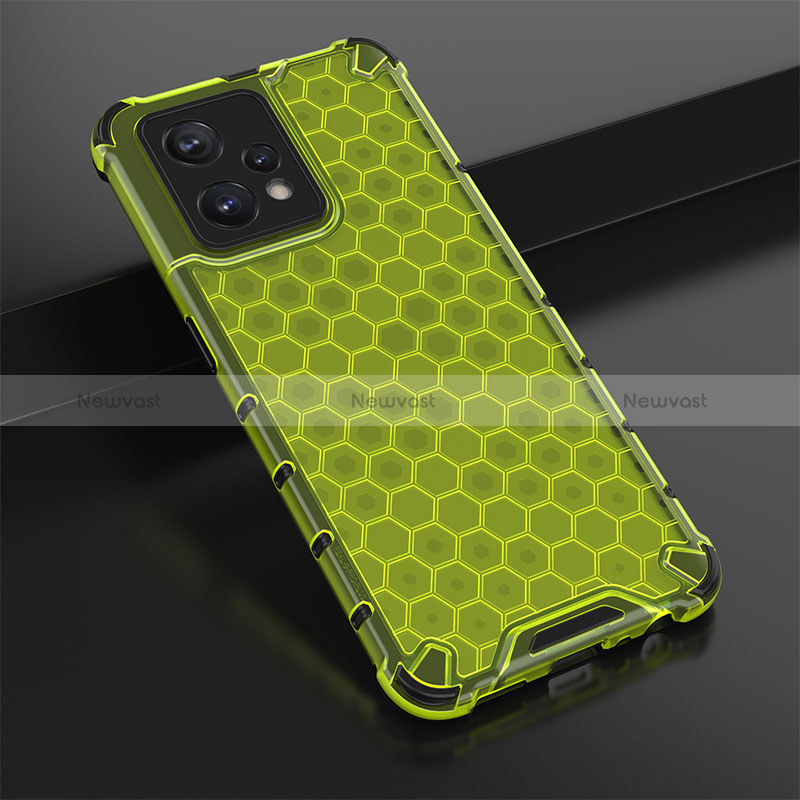 Silicone Transparent Frame Case Cover 360 Degrees AM1 for Realme 9 4G Green