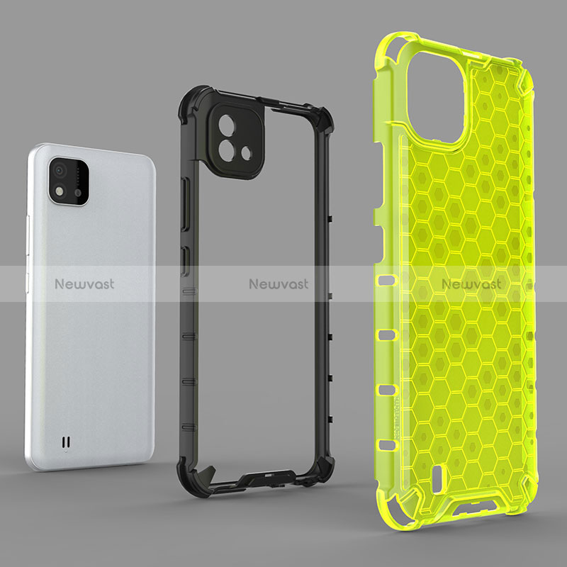 Silicone Transparent Frame Case Cover 360 Degrees AM1 for Realme C11 (2021)