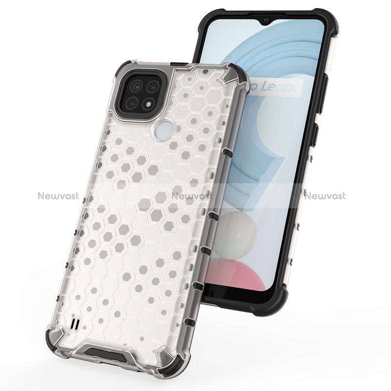 Silicone Transparent Frame Case Cover 360 Degrees AM1 for Realme C21