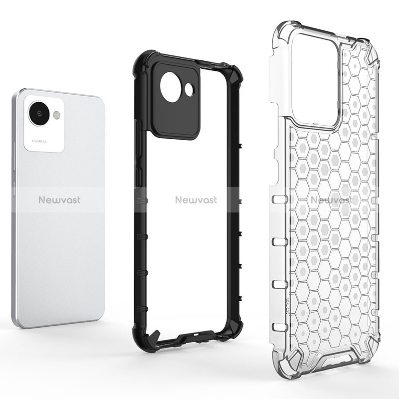 Silicone Transparent Frame Case Cover 360 Degrees AM1 for Realme C30