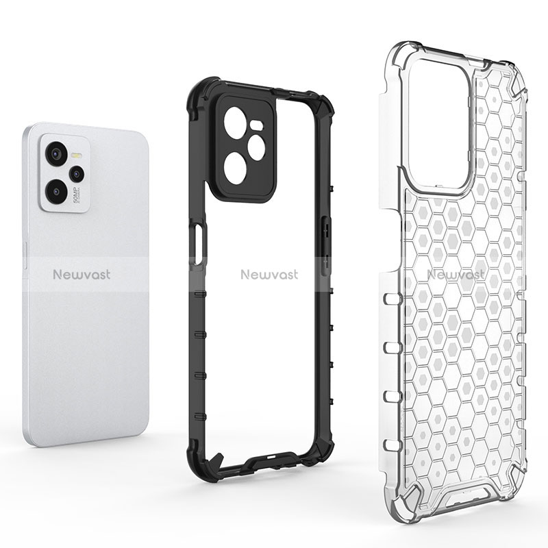 Silicone Transparent Frame Case Cover 360 Degrees AM1 for Realme C35