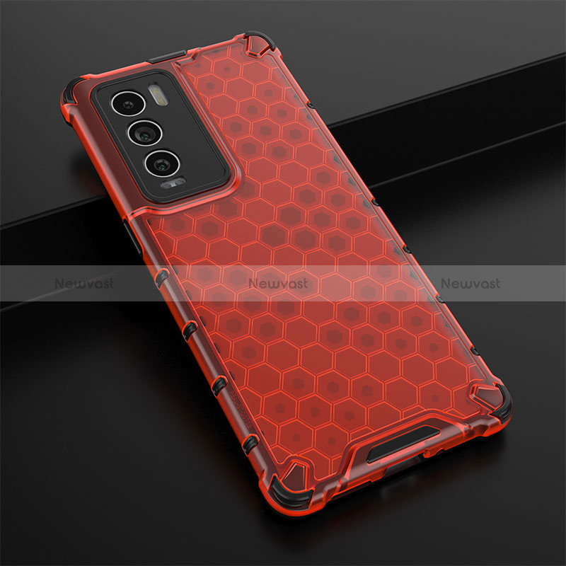 Silicone Transparent Frame Case Cover 360 Degrees AM1 for Realme GT Master Explorer 5G Red