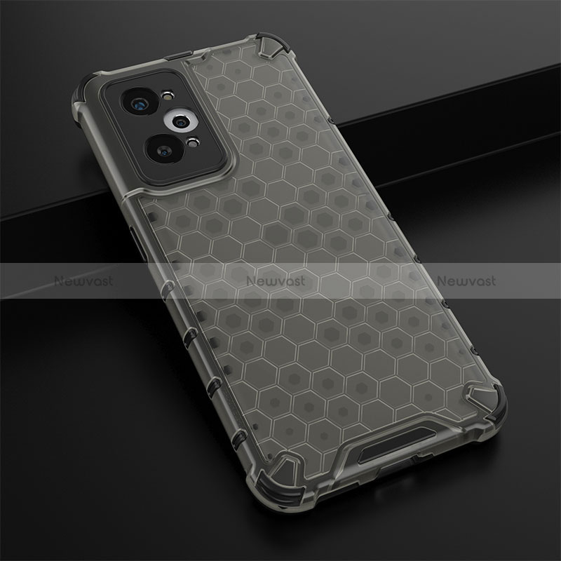 Silicone Transparent Frame Case Cover 360 Degrees AM1 for Realme GT Neo 3T 5G Black