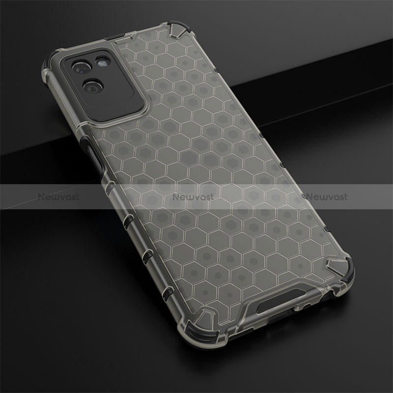 Silicone Transparent Frame Case Cover 360 Degrees AM1 for Realme V11 5G