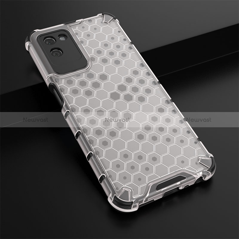 Silicone Transparent Frame Case Cover 360 Degrees AM1 for Realme V11 5G