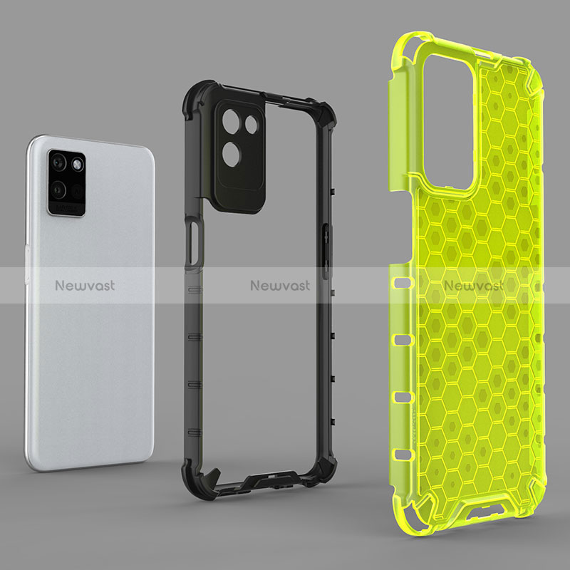 Silicone Transparent Frame Case Cover 360 Degrees AM1 for Realme V11s 5G