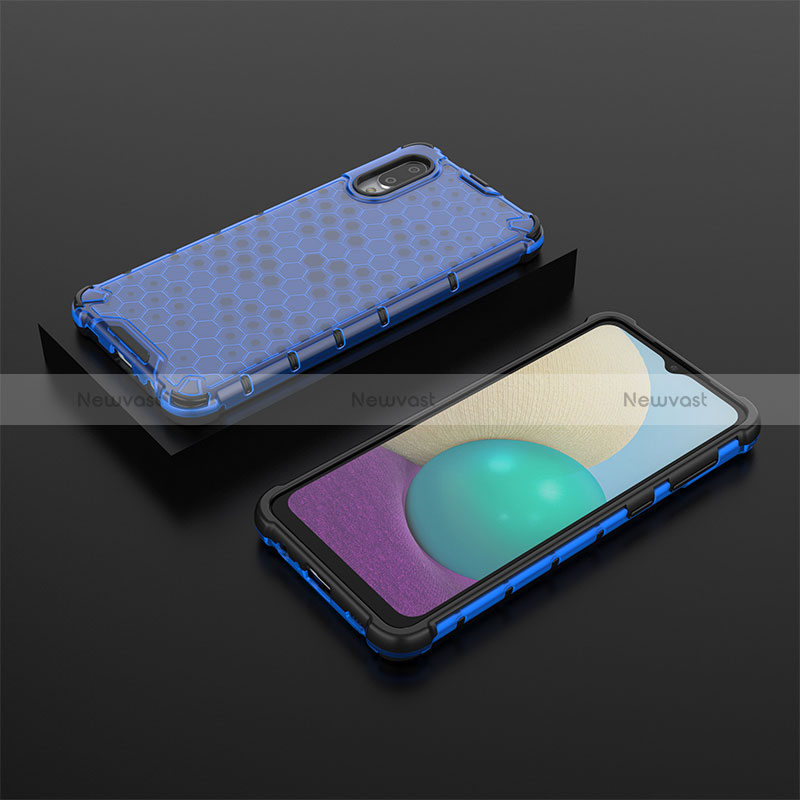 Silicone Transparent Frame Case Cover 360 Degrees AM1 for Samsung Galaxy A02