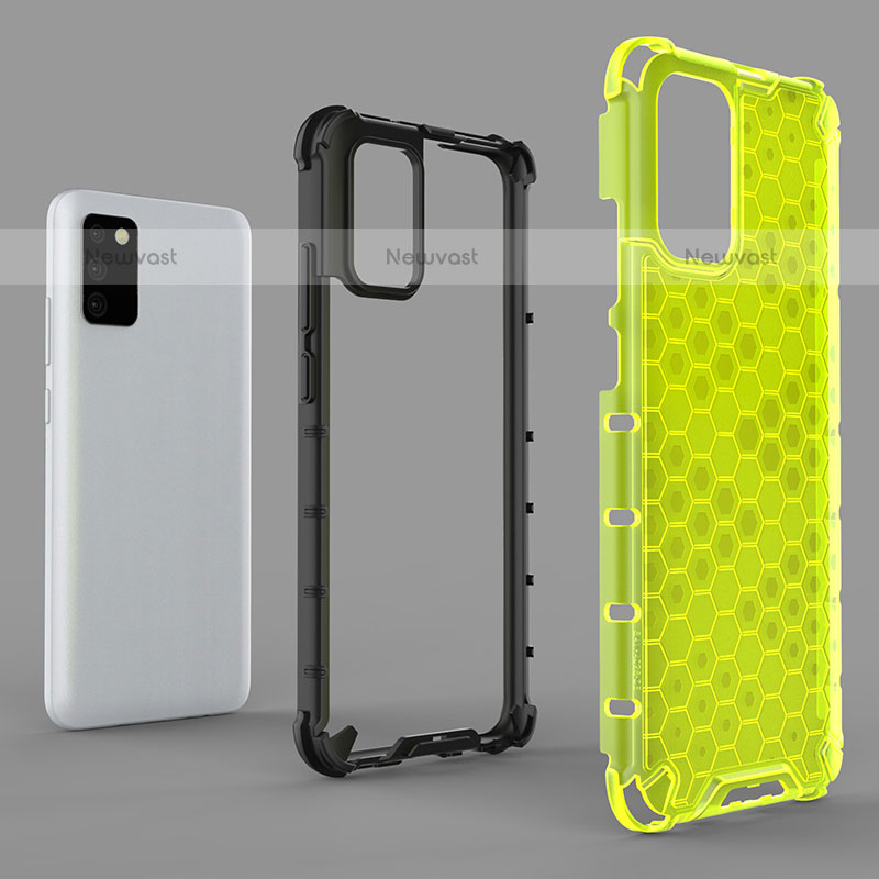 Silicone Transparent Frame Case Cover 360 Degrees AM1 for Samsung Galaxy A02s