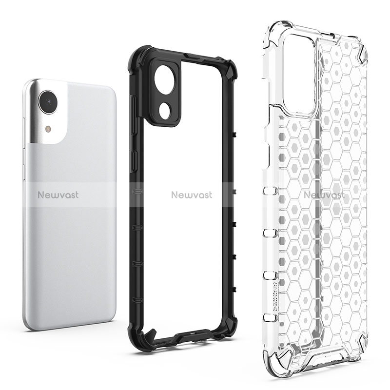 Silicone Transparent Frame Case Cover 360 Degrees AM1 for Samsung Galaxy A03 Core